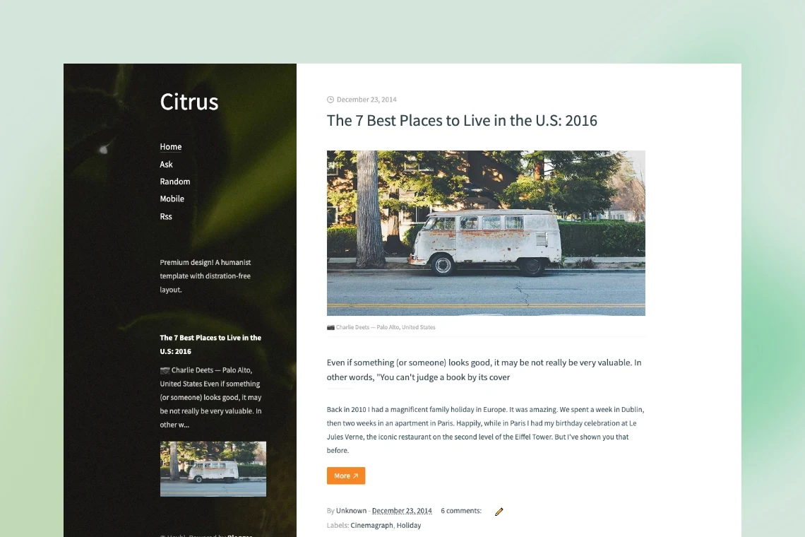 Citrus cover